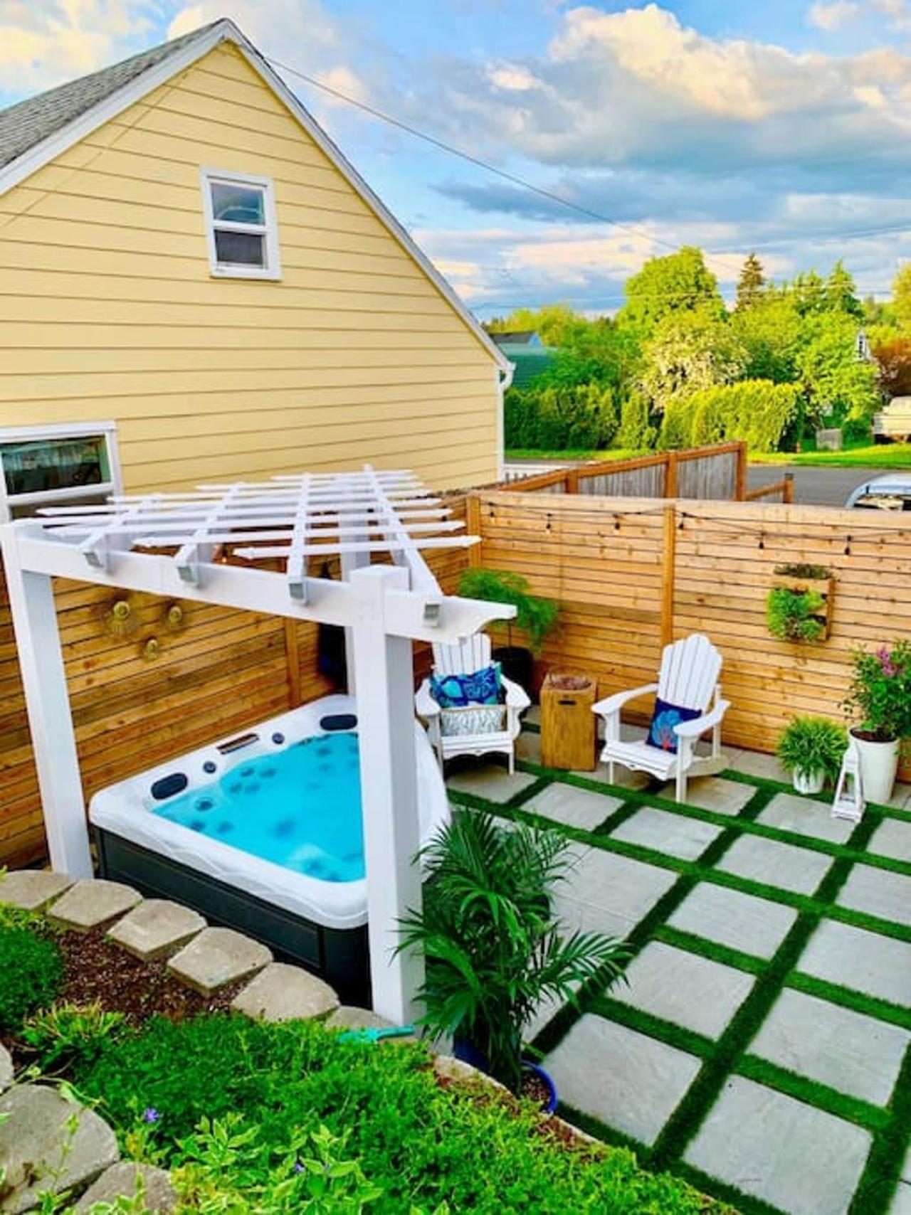 Private New Garden Apartment W Hot Tub Camas Exterior foto